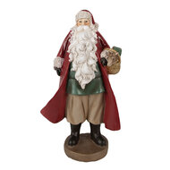 Clayre &amp; Eef   | Kerstdecoratie Beeld Kerstman Rood 14x9x23 cm | 6PR3960