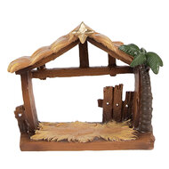 Clayre &amp; Eef   | Kerstdecoratie Beeld Kerstgroep Rood, Bruin (set van 11) 10x4x9 cm | 6PR4893