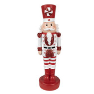 Clayre &amp; Eef   | Kerstdecoratie Beeld Notenkraker Rood Wit 11x6x37 cm | 6PR4898