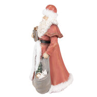 Clayre &amp; Eef   | Kerstdecoratie Beeld Kerstman Rood, Wit 16x16x31 cm | 6PR4938