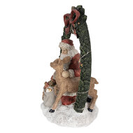 Clayre &amp; Eef   | Kerstdecoratie Beeld Kerstman Rood, Groen 19x12x23 cm | 6PR4959