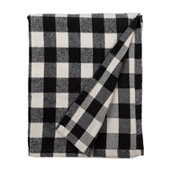 Clayre &amp; Eef   | Plaid Zwart, Wit 130x170 cm | KT060.146