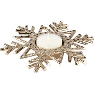 Dekoratief | Theelichthouder &#039;Snowflake&#039;, goud, aluminium, 15x15x2cm | A238309