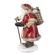 Clayre &amp; Eef   | Kerstdecoratie Beeld Kerstman Rood 14x12x20 cm | 6PR3967