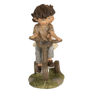 Clayre &amp; Eef   | Decoratie kinderen op fiets Bruin 10x6x14 cm | 6PR5027