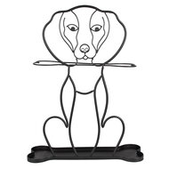 Clayre &amp; Eef   | Paraplubak Hond Zwart 46x15x58 cm | 6Y5437