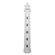 Clayre &amp; Eef   | Vloerlamp Vuurtoren Wit 23x23x140 cm E27/max 1x60W | 5LMP278W