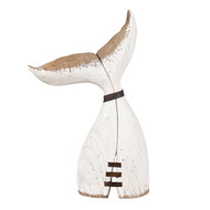 Clayre &amp; Eef   | Decoratie Walvisstaart Wit Bruin 27x10x45 cm | 6H2347