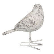 Clayre &amp; Eef   | Decoratie Vogel Grijs 15x7x14 cm | 6PR4122