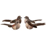 Dekoratief | Clip m/vogeltje naturel, PVC, 10cm, 4ass. | A240184