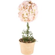 Dekoratief | Bloessemboompje in bloempot, roze/groen, PVC, 18x18x44cm | A240576