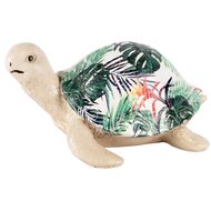 Dekoratief | Schildpad &#039;Modern Art Tropical&#039;, resina, 17x11x8cm | A240701