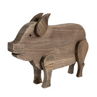 Clayre &amp; Eef   | Decoratie Beeld Varken Bruin 42x9x28 cm | 6H2322