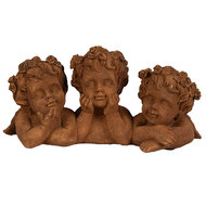 Clayre &amp; Eef   | Decoratie Beeld Engelen Bruin 26x9x12 cm | 6PR4073