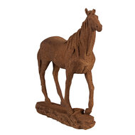 Clayre &amp; Eef   | Decoratie Beeld Paard Bruin 21x7x21 cm | 6PR4078