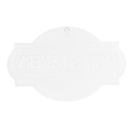 Clayre &amp; Eef   | Tekstbord Wit Zwart 48x1x30 cm | 6Y5496