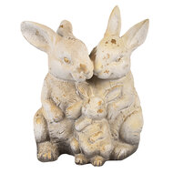 Clayre &amp; Eef   | Decoratie Beeld Konijnen Bruin 26x18x33 cm | 6MG0033