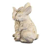 Clayre &amp; Eef   | Decoratie Beeld Konijnen Bruin 26x18x33 cm | 6MG0033