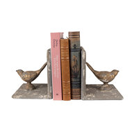 Clayre &amp; Eef   | Boekensteunen Set van 2 Grijs Goudkleurig 26x15x15 cm | 65381