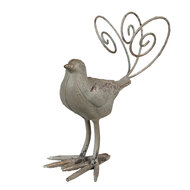 Clayre &amp; Eef   | Decoratie beeld Vogel Groen 17x10x20 cm | 6Y5589