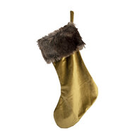 Clayre &amp; Eef   | Kerstsok Decoratie Kerstsok Bruin 30x1x45 cm | 64956