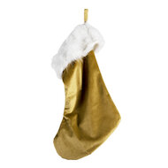 Clayre &amp; Eef   | Kerstsok Decoratie Kerstsok Bruin 30x1x45 cm | 64957