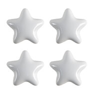 Clayre &amp; Eef   | Deurknop set van 4 Wit &oslash; 4x3/6 cm | 65296