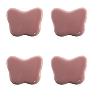 Clayre &amp; Eef   | Deurknop set van 4 Roze &oslash; 4x3/6 cm | 65299