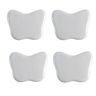 Clayre &amp; Eef   | Deurknop set van 4 Wit &oslash; 4x3/6 cm | 65300