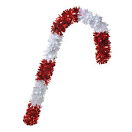 Clayre &amp; Eef   | Kerstdecoratie zuurstok Rood Wit 30x6x72 cm | 65472S