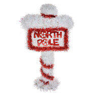 Clayre &amp; Eef   | Kerstdecoratie North Pole Rood Wit 20x8x36 cm | 65491