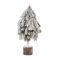 Clayre &amp; Eef   | Kunstkerstboom Groen Wit 15x12x33 cm | 65578