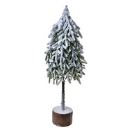 Clayre &amp; Eef   | Kunstkerstboom Groen Wit 20x15x53 cm | 65580