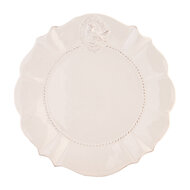 Clayre &amp; Eef   | Servies Ontbijtbord Wit &oslash; 21x1 cm | 6CE0271