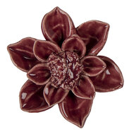 Clayre &amp; Eef   | Decoratie Beeld Bloem Rood &oslash; 8x4 cm | 6CE1329