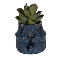 Clayre &amp; Eef   | Bloempot Binnen Blauw &oslash; 12x11 cm | 6CE1573S