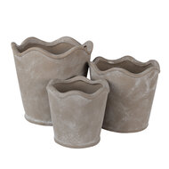 Clayre &amp; Eef   | Bloempot Binnen Grijs &oslash; 19x18 cm | 6CE1618L