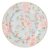 Clayre &amp; Eef   | Servies Ontbijtbord Groen, Roze &oslash; 19x2 cm | 6CEDP0126