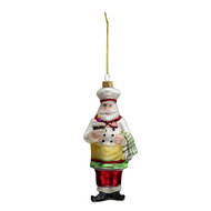 Clayre &amp; Eef   | Decoratie Hanger Kerstman Meerkleurig 7x7x17 cm | 6GL3324