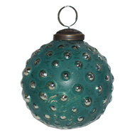 Clayre &amp; Eef   | Kerstbal Groen &oslash; 7x7 cm | 6GL3763