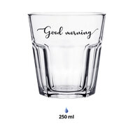 Clayre &amp; Eef   | Waterglas Transparant &oslash; 8x10 cm / 250 ml | 6GL4371