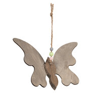 Clayre &amp; Eef   | Decoratie hanger vlinder Bruin 21x3x15 cm | 6H2320