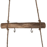 Clayre &amp; Eef   | Hanger Kerstboom met haken Bruin 46x5x110 cm | 6H2380