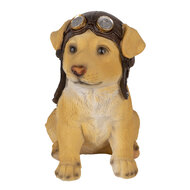 Clayre &amp; Eef   | Decoratie Beeld Hond Bruin 14x10x16 cm | 6PR3368