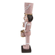 Clayre &amp; Eef   | Kerstdecoratie Beeld Notenkraker Roze 5x4x16 cm | 6PR3676