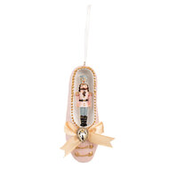 Clayre &amp; Eef   | Decoratie Hangers Balletschoen Roze, Beige 4x4x12 cm | 6PR3802