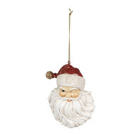 Clayre &amp; Eef   | Decoratie hanger kerstman Wit Rood 8x5x12 cm | 6PR4930