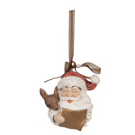 Clayre &amp; Eef   | Hanger Kerstman Rood, Wit 9x5x9 cm | 6PR4951