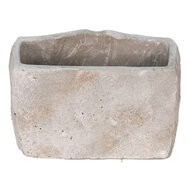 Clayre &amp; Eef   | Bloempot Binnen Mond Grijs 21x13x14 cm | 6TE0389S