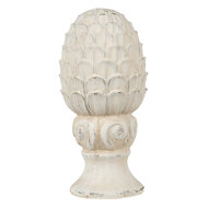 Clayre &amp; Eef   | Decoratie Beeld Dennenappel Beige &oslash; 14x29 cm | 6TE0396